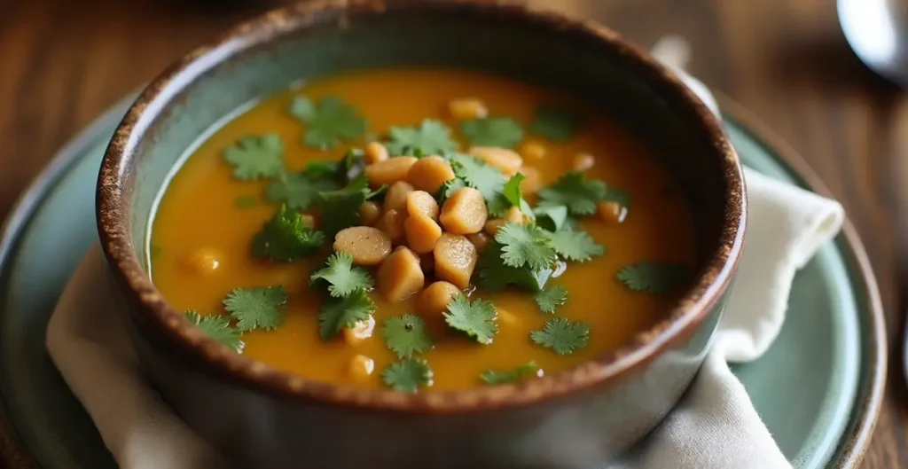 SWAMP SOUP RECIPE with fresh vegetables like spinach, kale, and okra served in a bowl.