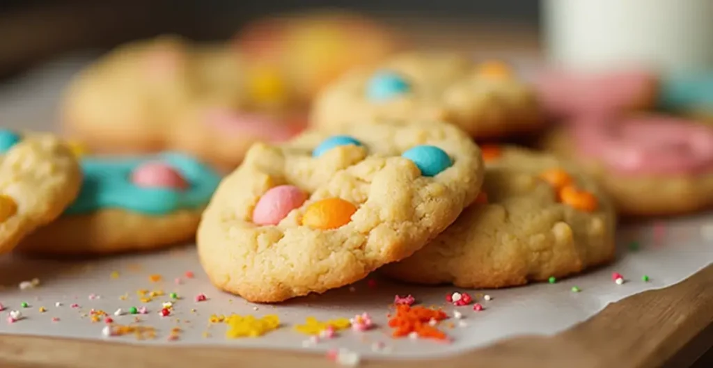 Colorful ingredients in some cookie recipes