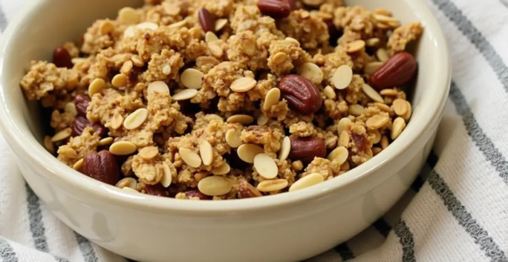 Vanilla Nut Granola Recipe - Homemade granola with oats, nuts, and sweeteners