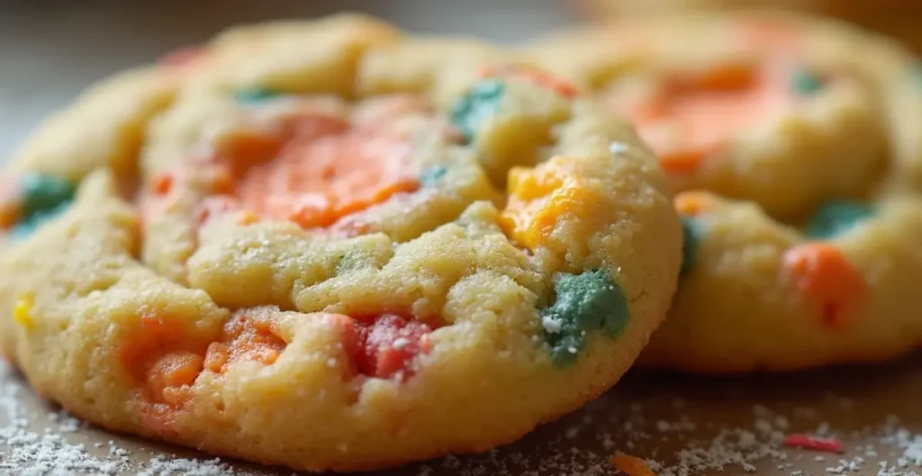 Colorful ingredients in some cookie recipes