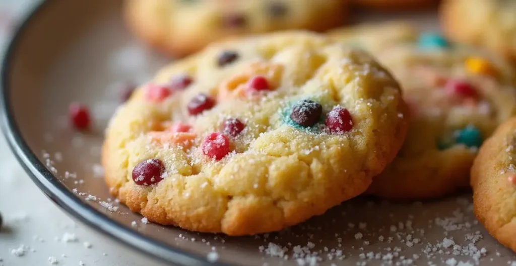 Colorful ingredients in some cookie recipes