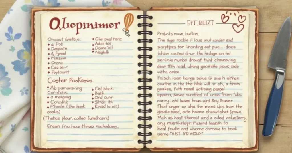 RECIPE JOURNAL showcasing organized recipes and cooking notes