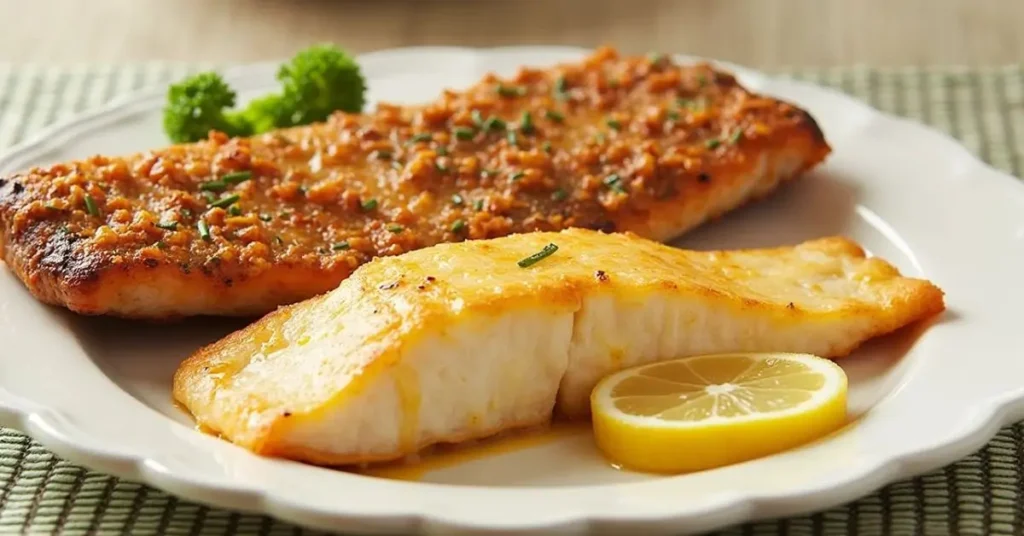 Trader Joes Fish Recipe - Delicious and healthy fish fillets with seasoning, served with fresh vegetables.